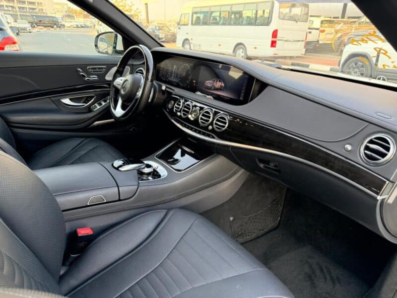 2018 Mercedes-Benz S400 3.0-liter turbocharged V6 Engine White Black