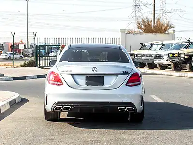 2016 Mercedes-Benz C-Class C63 S AMG 8 Cylinder Engine Silver Black Sedan