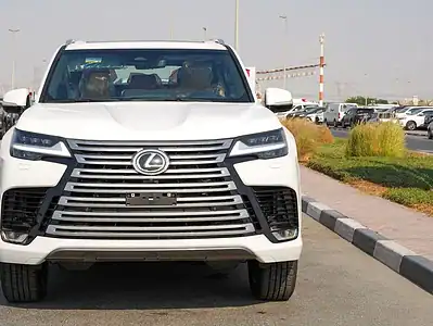 2024 Lexus LX 600 6 Cylinders Engine GCC Specs White Tan SUV