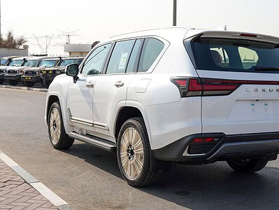 2024 Lexus LX 600 6 Cylinders Engine GCC Specs White Tan SUV