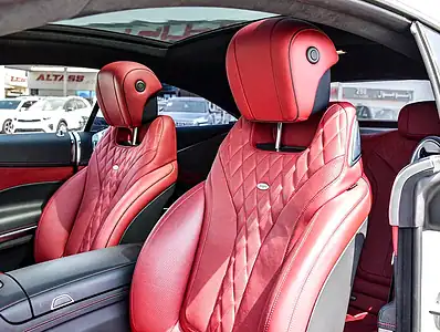 2018 Mercedes-Benz S-Class S 560 4MATIC 8 Cylinders Engine White Red Coupe