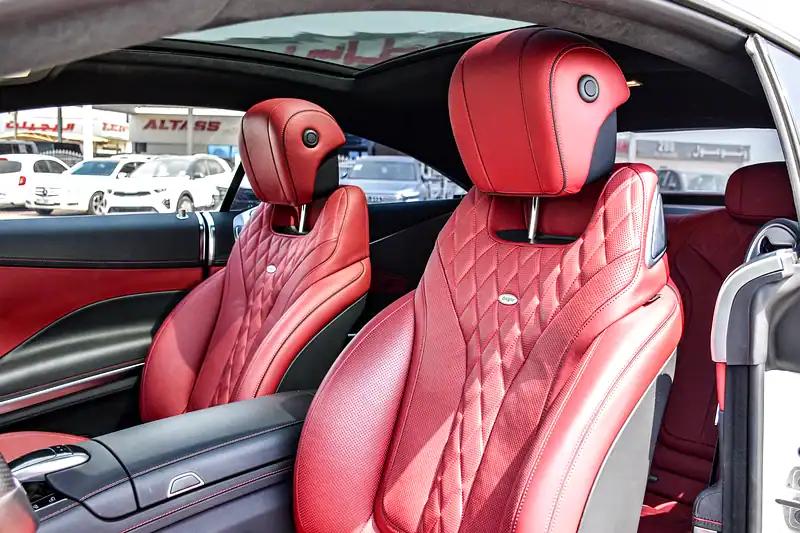 2018 Mercedes-Benz S-Class S 560 4MATIC 8 Cylinders Engine White Red Coupe