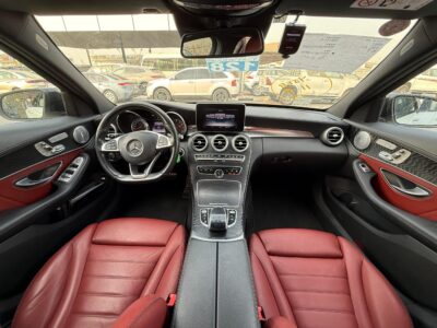 2016 Mercedes-AMG C 43 3.0 liters V6 Engine Petrol White Red Sedan