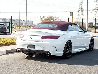 2017 Mercedes-Benz S-Class S 550 4Matic Coupe 8 Cylinder Engine White Red
