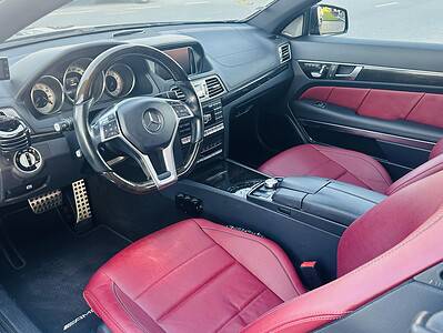 2014 Mercedes-Benz E550 Coupe 4.7 litres V8 Engine Black Red RWD