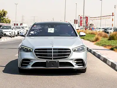 2021 Mercedes-Benz S-Class S 400 4Matic 6 Cylinders Engine Silver Tan Sedan
