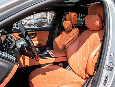 2021 Mercedes-Benz S-Class S 400 4Matic 6 Cylinders Engine Silver Tan Sedan