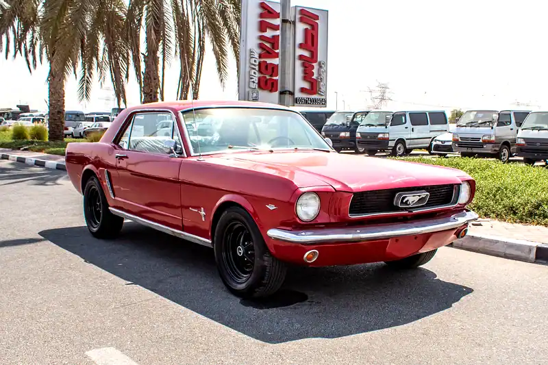 1965 Ford Mustang GT 8 Cylinder Engine Petrol Red Black Coupe