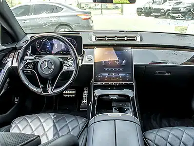 2022 Mercedes-Benz S-Class S 500l 6 Cylinder Engine Petrol White Black Sedan