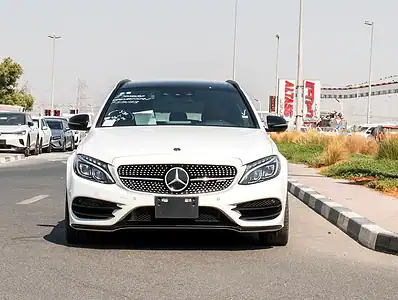 2016 Mercedes-Benz C-Class C450 4MATIC 6 Cylinder Engine White Red Wagon