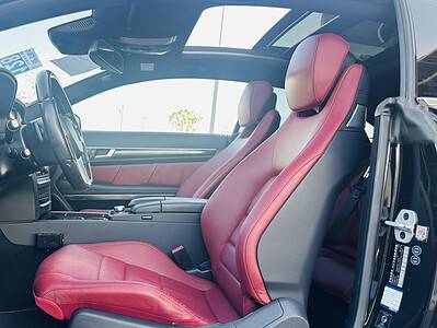 2014 Mercedes-Benz E550 Coupe 4.7-liter twin-turbo V8 Engine Black Red