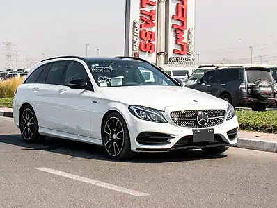 2016 Mercedes-Benz C-Class C450 4MATIC 6 Cylinder Engine White Red Wagon