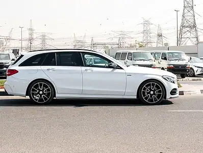 2016 Mercedes-Benz C-Class C450 4MATIC 6 Cylinder Engine White Red Wagon