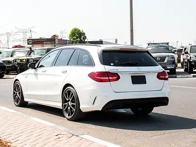 2016 Mercedes-Benz C-Class C450 4MATIC 6 Cylinder Engine White Red Wagon