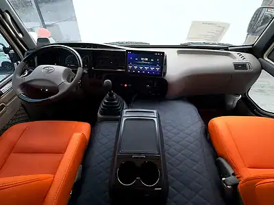 2025 Toyota Coaster 6 Cylinders Engine Black Orange Van MT GCC Specs
