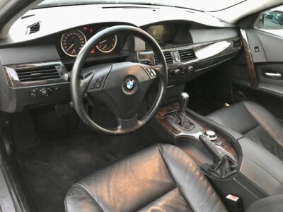 2005 BMW 530i 3.0 litres Inline 6-cylinder Engine Silver Black Sedan