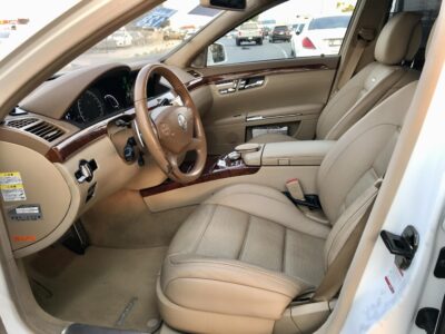 2010 Mercedes-Benz S63L AMG 6.2 liters V8 Engine White Beige Sedan