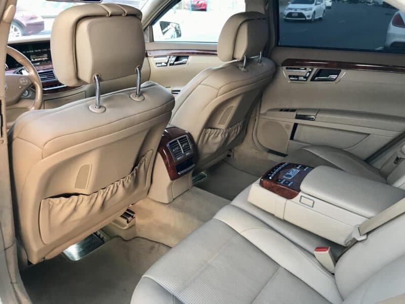 2010 Mercedes-Benz S63L AMG 6.2 liters V8 Engine White Beige Sedan