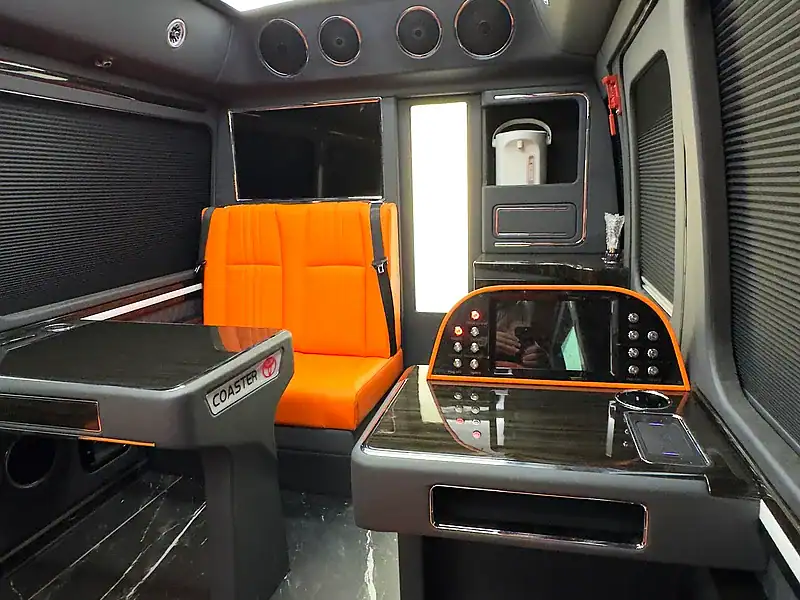 2025 Toyota Coaster 6 Cylinders Engine Black Orange Van MT GCC Specs