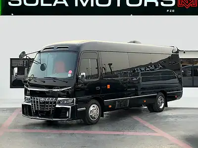 2025 Toyota Coaster 6 Cylinders Engine Black Orange Van MT GCC Specs