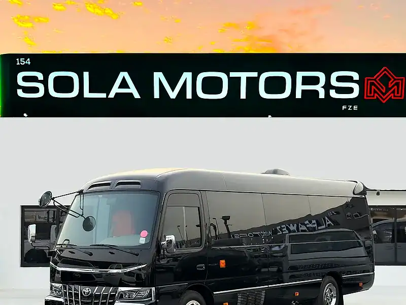 2025 Toyota Coaster 6 Cylinders Engine Black Orange Van MT GCC Specs