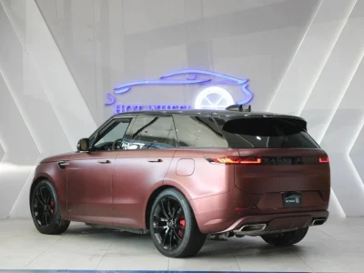 2025 Land Rover Range Rover Sport SE P550e Hybrid 3.0L 6 Cylinder Maroon Tan