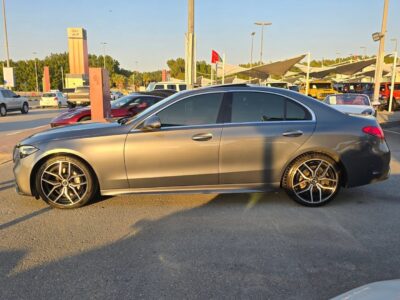2023 Mercedes-Benz C200 AMG 1.5L 4-cylinder Engine Grey Red Sedan
