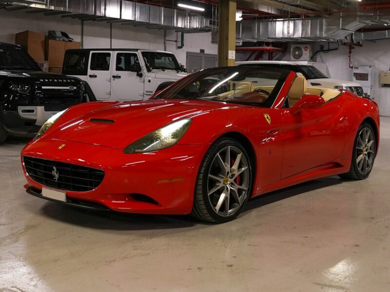 2009 Ferrari California 4.3-liter V8 Engine Red Beige Hardtop Convertible