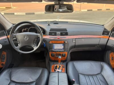 2005 Mercedes-Benz S55 AMG 5.4 Liters Supercharged V8 Engine White Grey Sedan