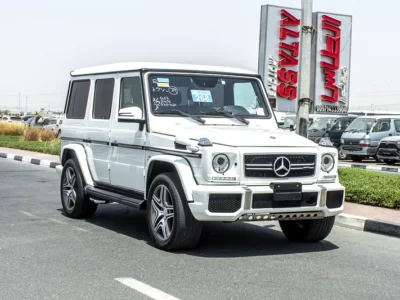 2015 Mercedes-Benz G-Class G 63 AMG 8 Cylinders Engine White Black SUV