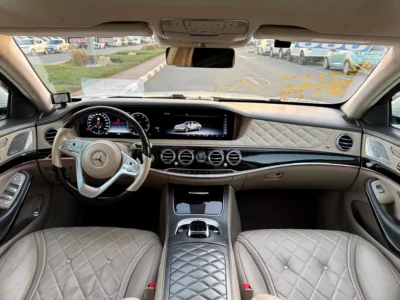2018 Mercedes-Maybach S-Class S650 12 Cylinders Engine White Beige Sedan
