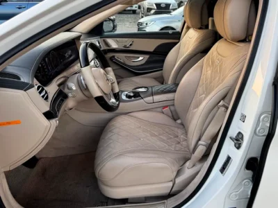 2018 Mercedes-Maybach S-Class S650 12 Cylinders Engine White Beige Sedan