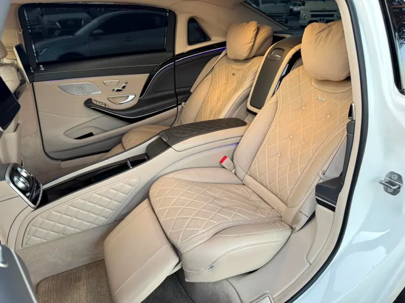 2018 Mercedes-Maybach S-Class S650 12 Cylinders Engine White Beige Sedan
