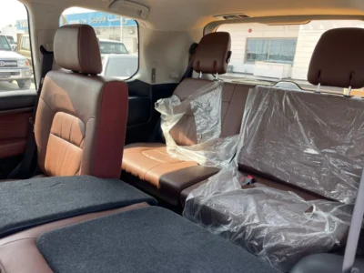 2021 Toyota Land Cruiser VXS Grand Touring V8 Cylinders Engine 5.7L White Brown SUV