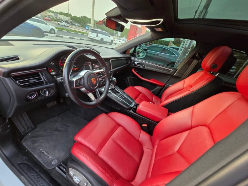 2020 Porsche Macan 2.0 Liters Inline-4 Cylinders Engine White Red Luxury SUV