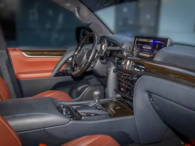 2021 Lexus LX-Series LX 570 Base 8 Cylinders Engine White Tan SUV GCC Specs