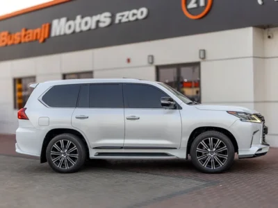 2021 Lexus LX-Series LX 570 Base 8 Cylinders Engine White Tan SUV GCC Specs