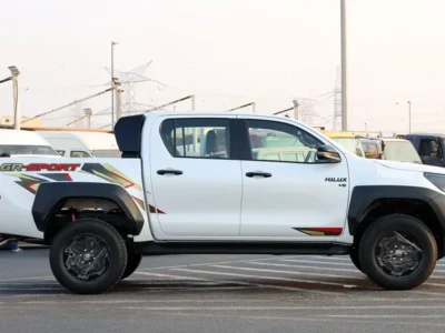 2025 Toyota Hilux GR Sport 6 Cylinders Engine White Black Pick Up Truck