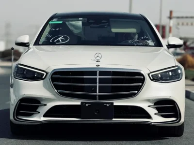 2023 Mercedes-Benz S-Class S 580 4Matic 8 Cylinders Engine White Beige Sedan
