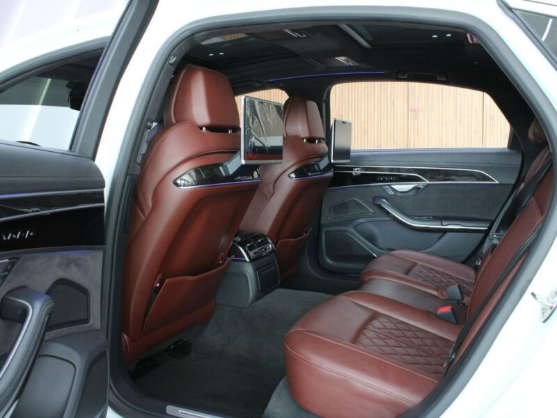2019 Audi A8 L 60 TFSI quattro 4.0-liter twin-turbocharged V8 Engine White Brown Sedan