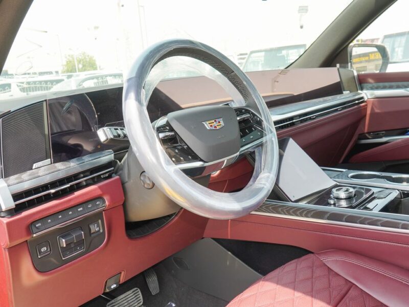 2025 Cadillac Escalade 6.2 Liter V8 Cylinders Engine Black Red SUV GCC Specs