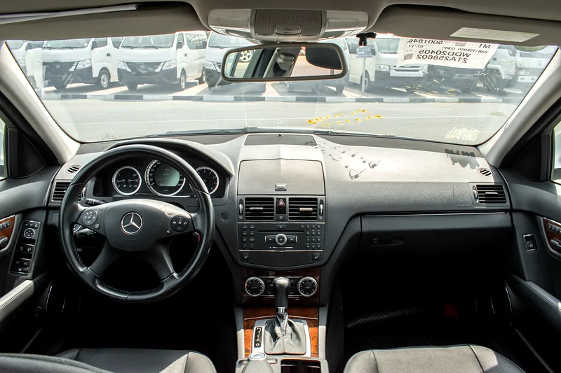 2008 Mercedes-Benz C-Class C250 6 Cylinders Engine Silver Black Sedan Clean Car