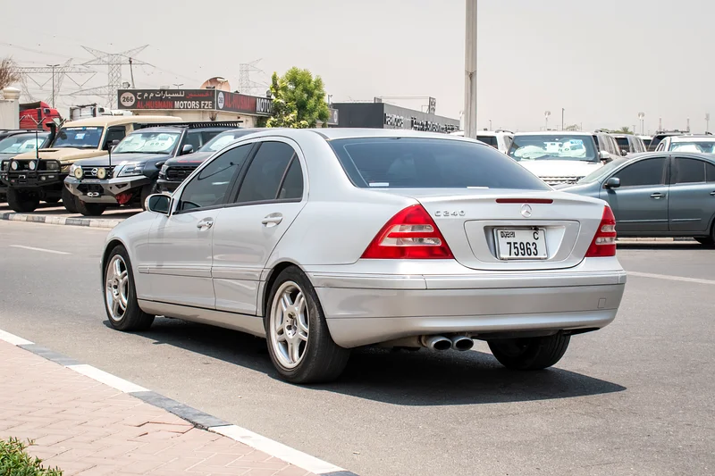 2001 Mercedes-Benz C-Class C240 6 Cylinders Engine Silver Black Sedan Clean Car