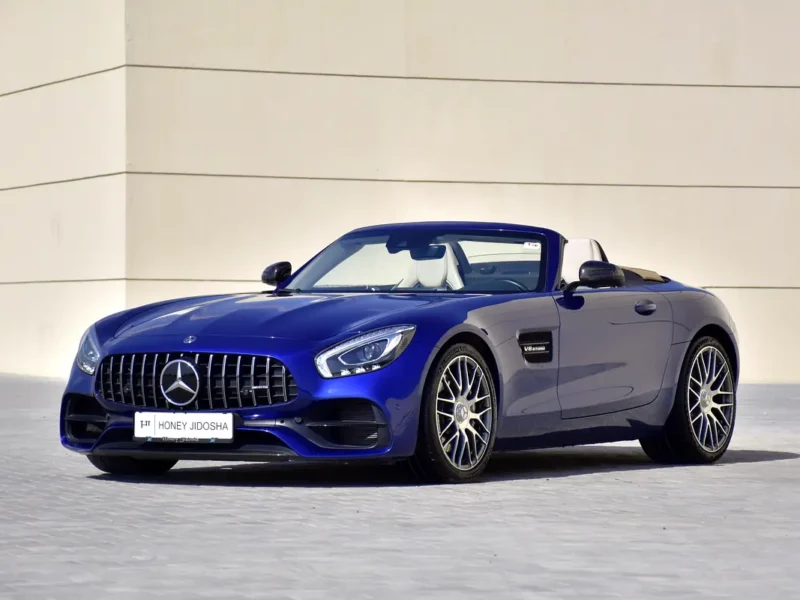 2018 Mercedes-Benz AMG GT 8 Cylinders Engine Blue Beige Convertible GCC Specs