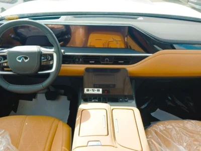 2025 Infiniti QX80 3.5L 6 Cylinders Engine Petrol SENSORY White Tan SUV