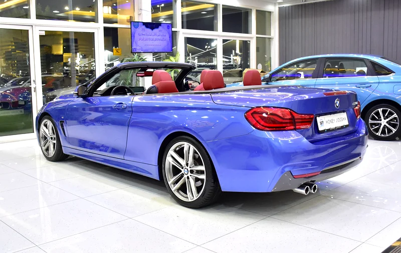 2019 BMW 4-Series 420i Convertible 4 Cylinder Engine Blue Red GCC Specs