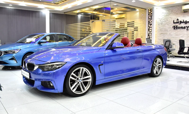 2019 BMW 4-Series 420i Convertible 4 Cylinder Engine Blue Red GCC Specs