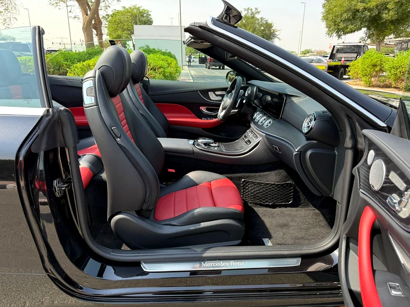 2018 Mercedes-Benz E-Class E400 6 Cylinders Petrol Engine Black Red Convertible