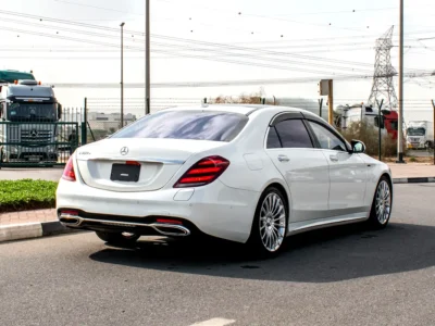 2018 Mercedes-Benz S-Class S 560 6 Cylinder Petrol Engine White Brown Sedan