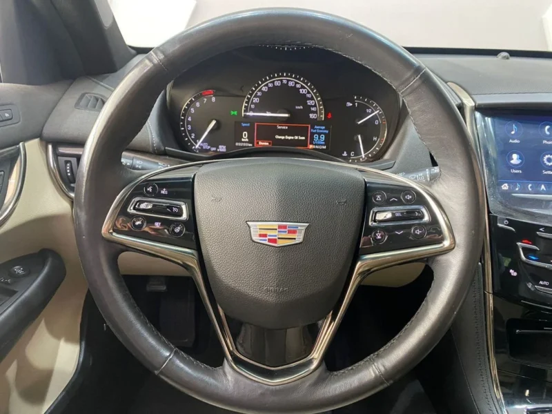 2018 Cadillac ATS 2.0-liter turbocharged 4-cylinder White Beige Sedan AWD